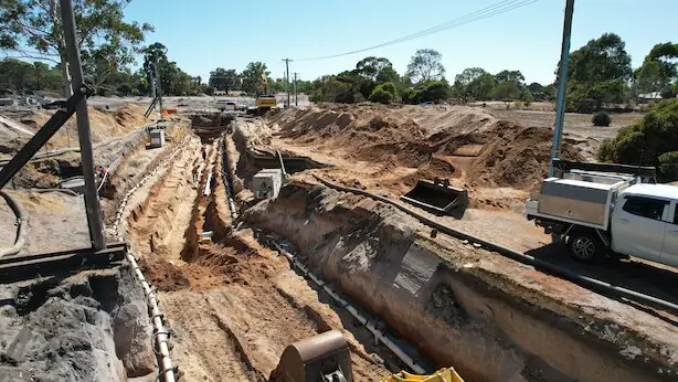 Completed sewer installation on Andrea Drive, Henley Brook