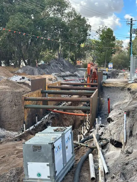 Sewer pipe laying on Andrea Drive Stage 2, Henley Brook