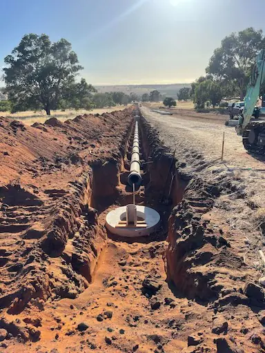V-drain excavation for Gin Gin stormwater management works