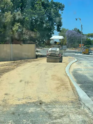 Roundabout construction civil works in Caversham