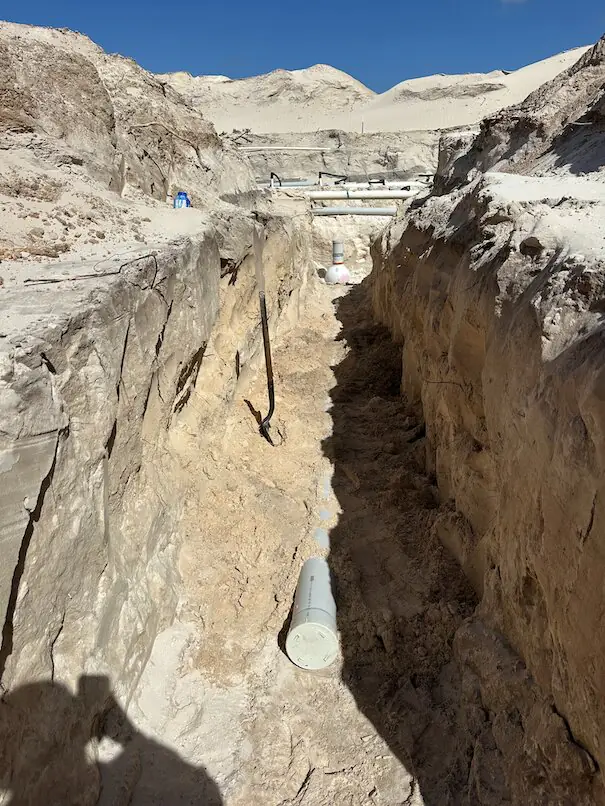 Sewer excavation at Beachridge 7A, Jurien Bay