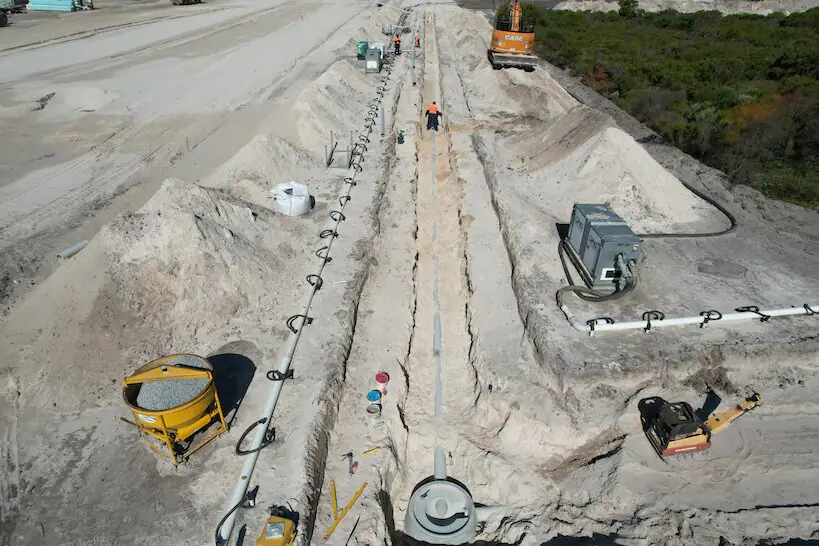 Dewatering during Coalseam Way sewer installation