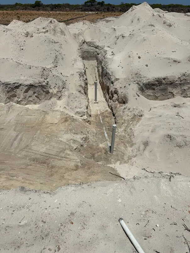Completed Beachridge 7A sewer works in Jurien Bay
