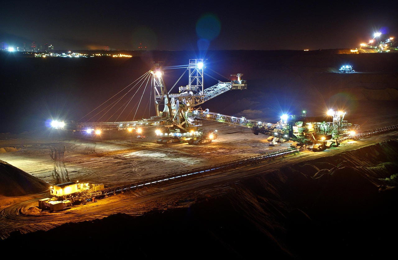 Excavator on a civil earthworks site